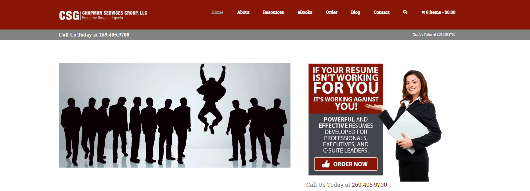 10 Best Resume Writers in 2019 — screenshot of Chapman Services’ homepage